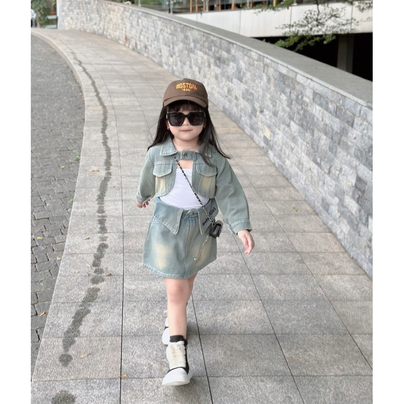 Set bộ Jeans cao cấp cho bé gái