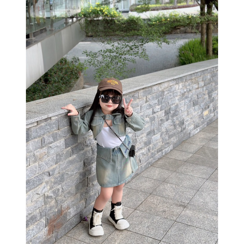 Set bộ Jeans cao cấp cho bé gái