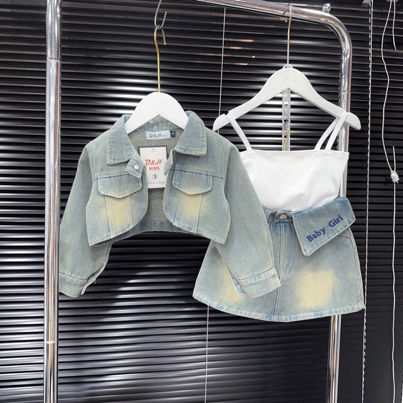 Set bộ Jeans cao cấp cho bé gái