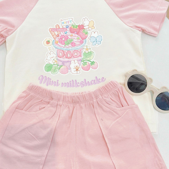 Set thun 100% cotton vải dư Hàn mẫu mới