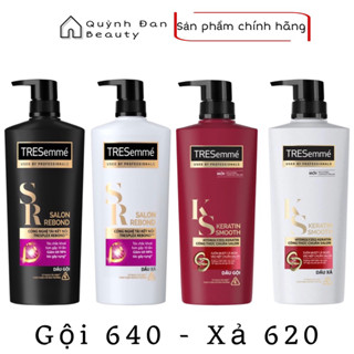 Combo Dầu Gội 640g Dầu Xả 620g TRESEMME Keratin Smooth