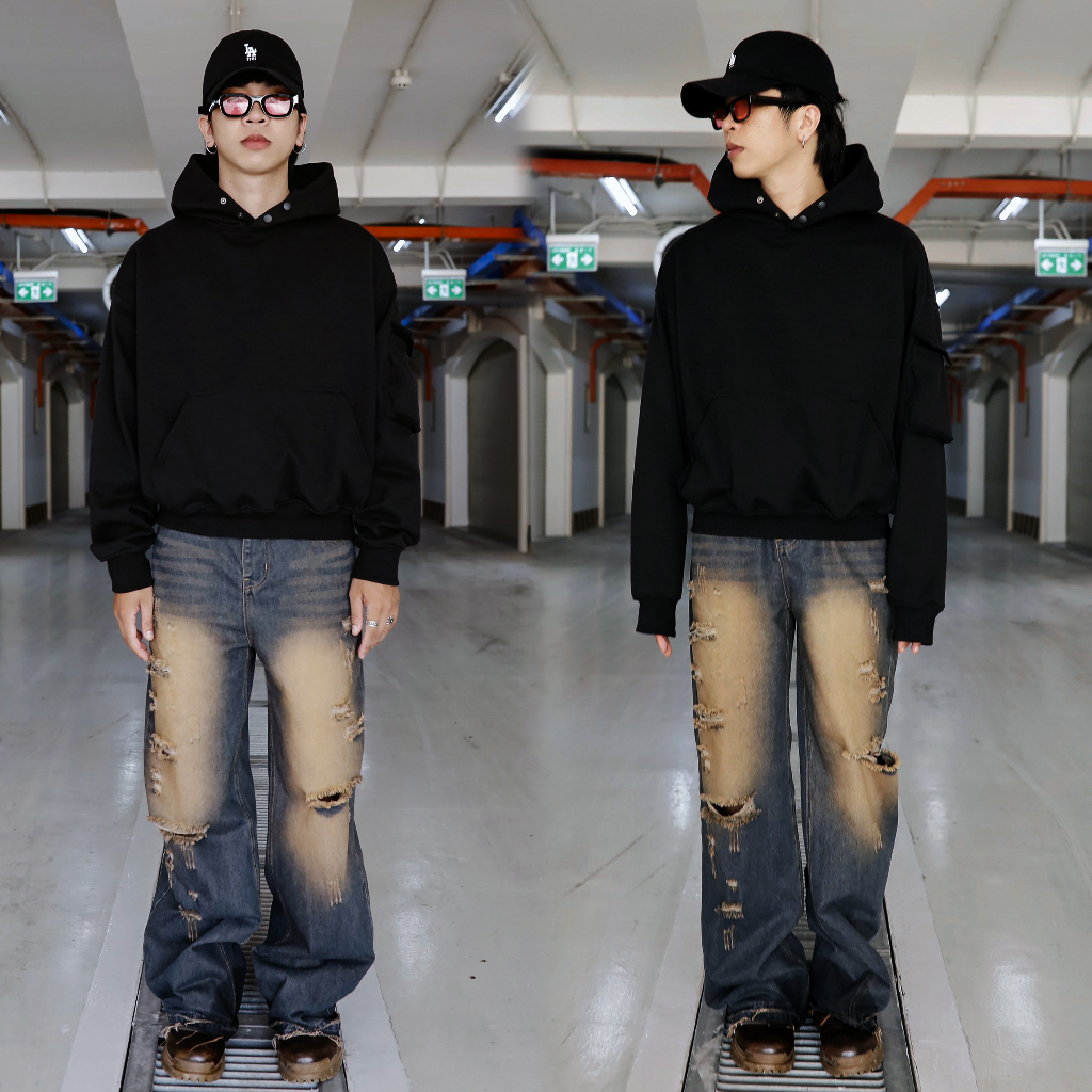 Áo hoodie WHO CONCEPT Cargo hoodie Hoodie túi hộp