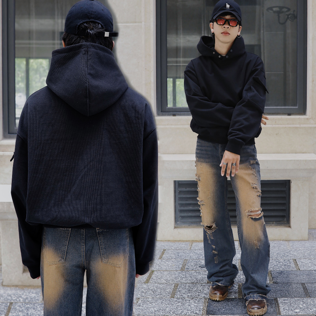 Áo hoodie WHO CONCEPT Cargo hoodie Hoodie túi hộp