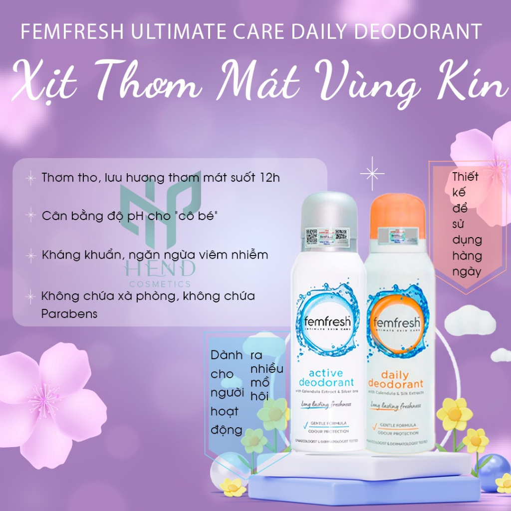 Xịt Thơm Mát Vùng Kín Cao Cấp Femfresh 125ml