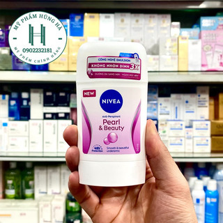 Sáp khử mùi Nivea Pearl & Beauty, ngăn mùi 48h, khô thoáng 40ml