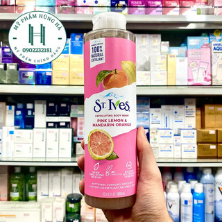 Sữa tắm StIves, sữa tắm chiết xuất cam chanh Pink Lemon & Mandarin Orange 650ml