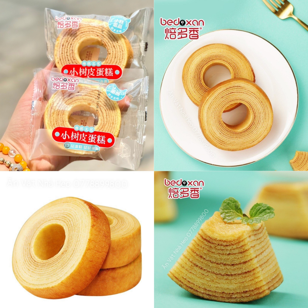 combo 10 cái bánh bông lan tròn gốc cây ngàn lớp bơ sữa betdoxan