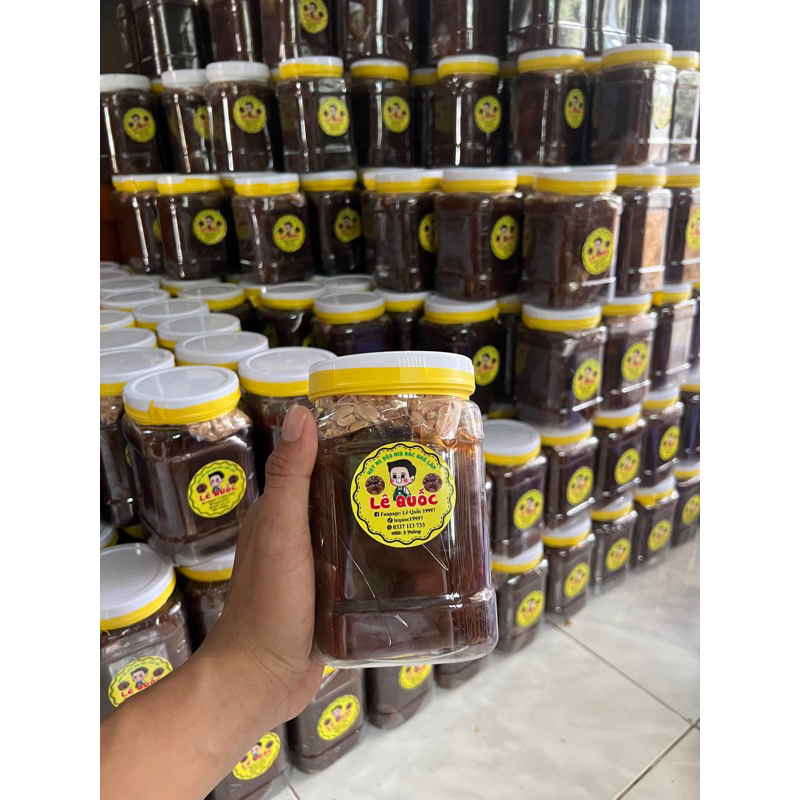 Me ghim để dầm đá hạt me dẻo ghim 1 hủ 1kg nhà làm Lê Quốc