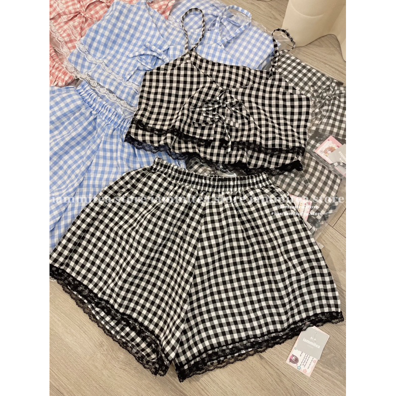 Set bộ viền ren thắt nơ nhà Iammitea💗