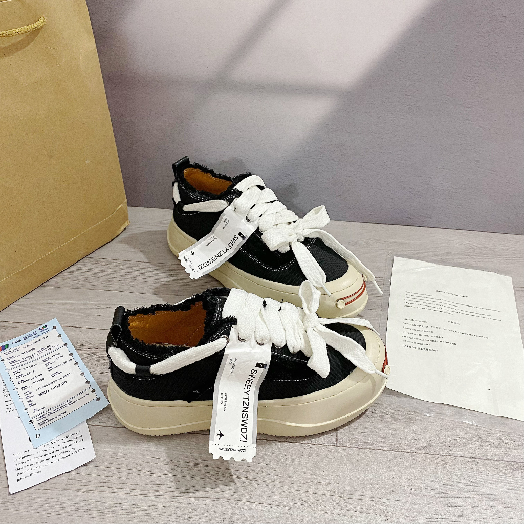Giá Nhà Máy Sản Xuất SMILEREPUBLIC Jianji Giày Canvas Đế Dày Mặt Cười Phong Cách Jianji Influencer V4ZI
