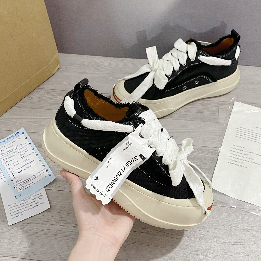 Giá Nhà Máy Sản Xuất SMILEREPUBLIC Jianji Giày Canvas Đế Dày Mặt Cười Phong Cách Jianji Influencer V4ZI