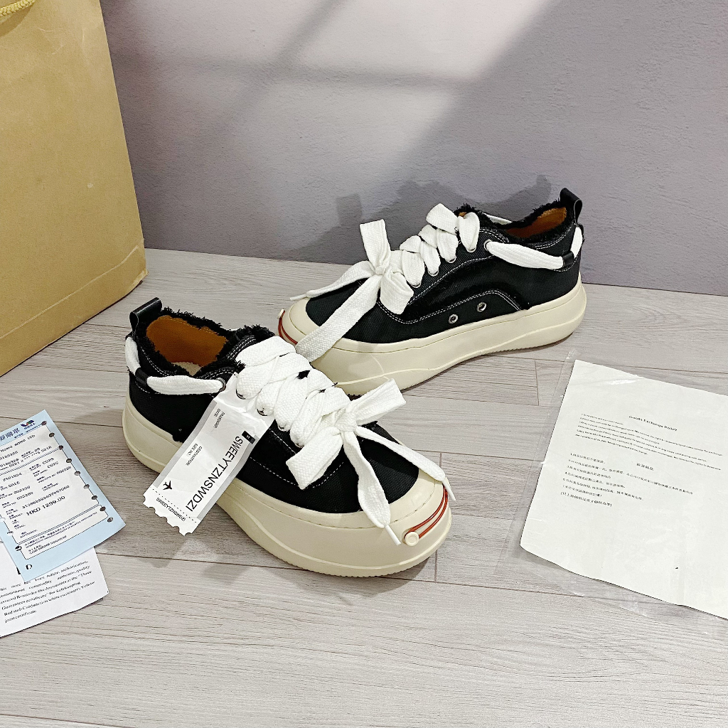 Giá Nhà Máy Sản Xuất SMILEREPUBLIC Jianji Giày Canvas Đế Dày Mặt Cười Phong Cách Jianji Influencer V4ZI