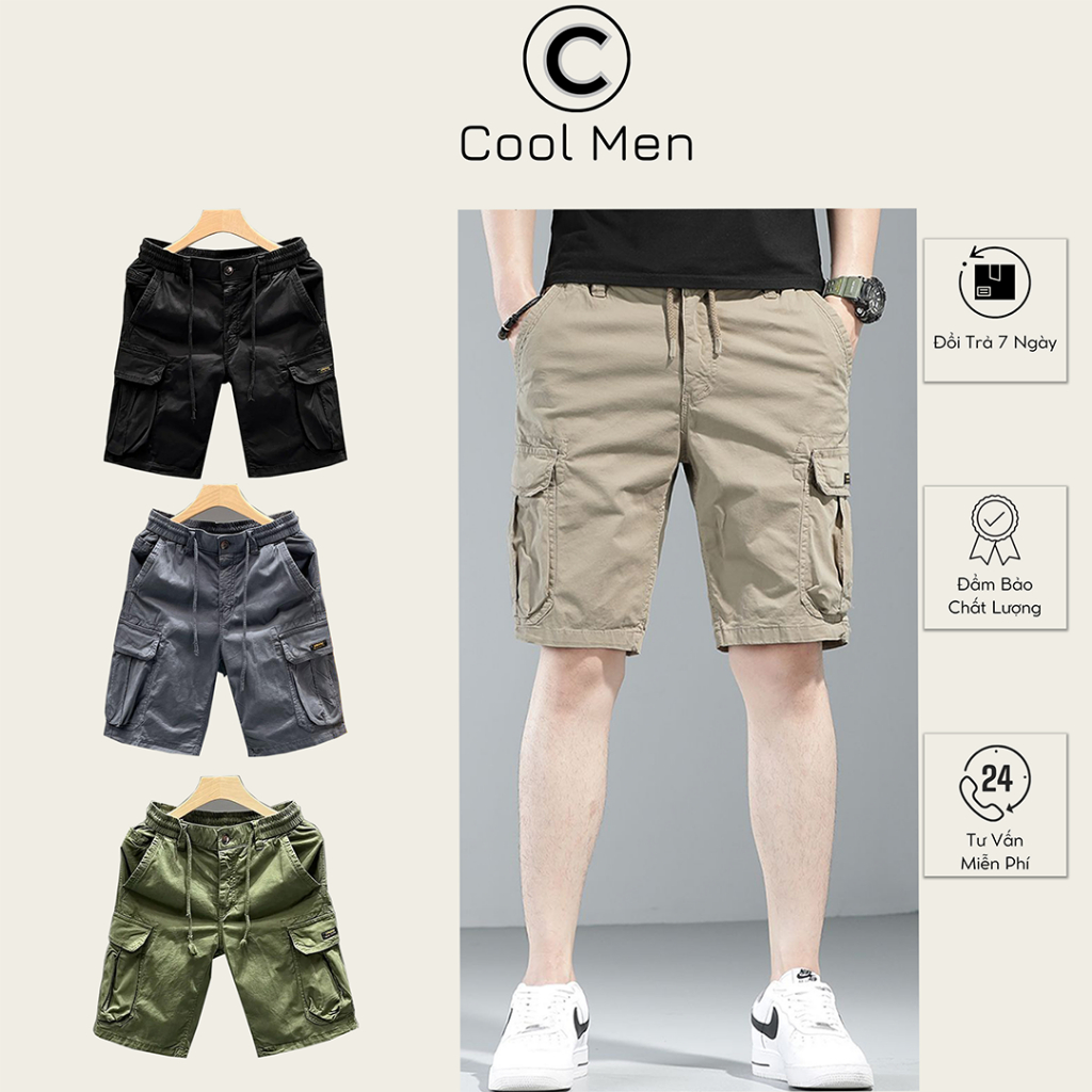 Quần Short Nam Kaki Túi Hộp Chất Cao Cấp Dày Dặn Đủ Size 45KG - 95KG