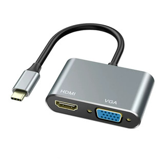 Bộ chuyển đổi type c to hdmi vga cho laptop mac