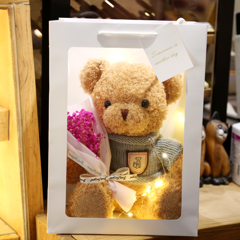 Set quà tặng gấu bông teddy nâu tặng trẻ em, bạn gái dịp 20 tháng 10, ,giáng sinh, trung thu, sinh nhật 10xtimes