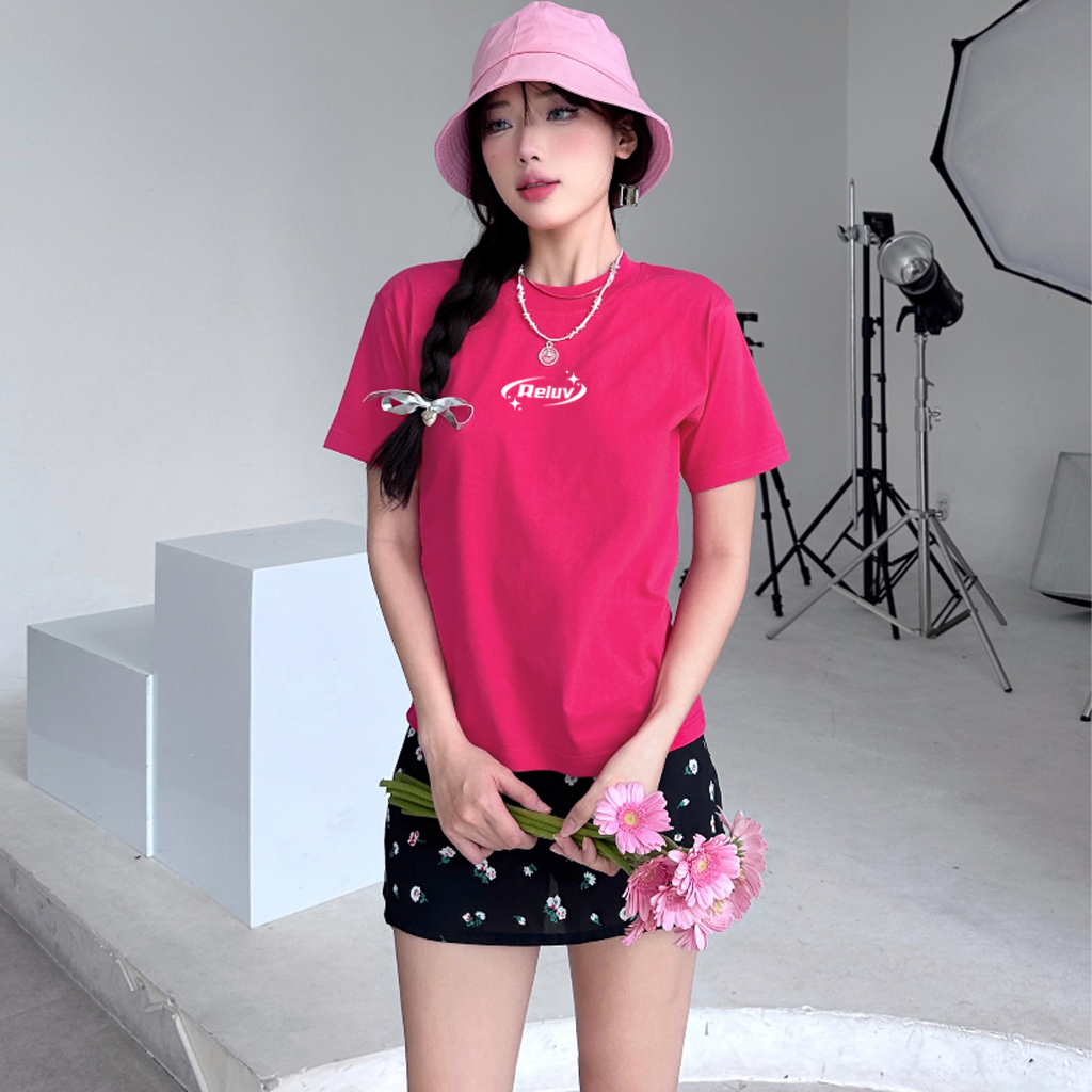 Áo thun baby tee local brand RELUV basic unisex 4 màu cotton 100% - Áo phông baby tee nữ 2 size - RELUV.STUDIO