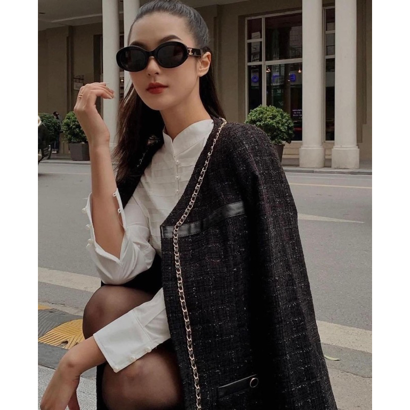 Mắt Kính Ovan CLN fuullbox nam châm 2 màu Trắng Đen siêu cấp