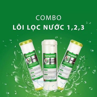 Bộ lõi lọc nước Kangaroo ( Lõi 1,2,3) chính hãng có chữ rập nổi