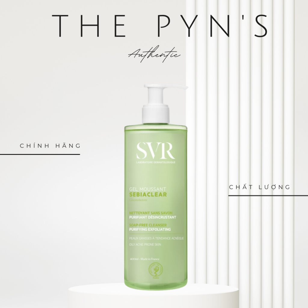 Gel rửa mặt SVR Sebiaclear Gel Moussant không có xà phòng-The Pyn's Authentic
