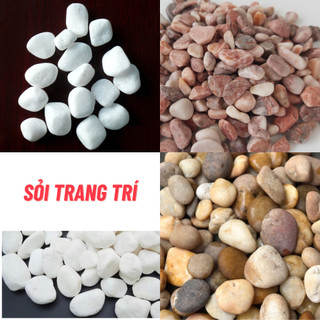 Sỏi to trắng , sỏi suối , sỏi hồng to 500g size 3-4cm trang trí bể cá