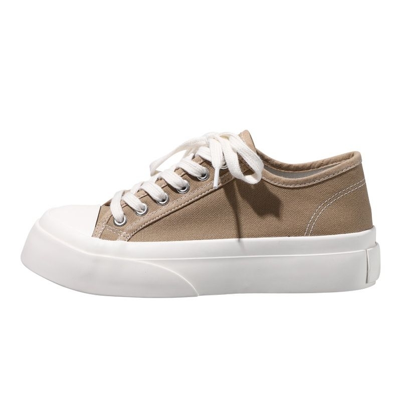 Pass: giày ulzaang basic chất vải màu nâu phù hợp cho cả nam lẫn nữ