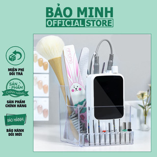 Khay mica cắm cọ và đầu mài - Khay đựng dụng cụ làm móng nail - Hộp đựng máy mài ngành nail giá rẻ