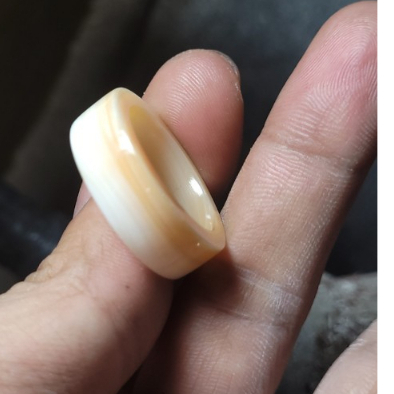 Nhẫn Bản trơn - vỏ xò hóa thạch-hàng tự nhiên