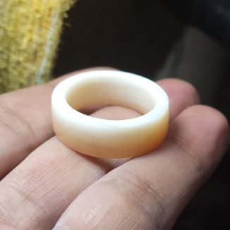 Nhẫn Bản trơn - vỏ xò hóa thạch-hàng tự nhiên