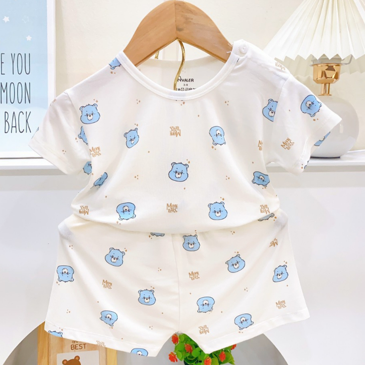 Bộ quần áo cộc tay ava siêu mềm mịn cho bé trai, bé gái BC21