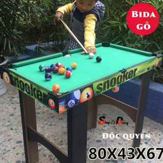 Bàn bi da bằng gỗ size đại 79*43*67, bàn bida SNOCKER, bi a cho bé