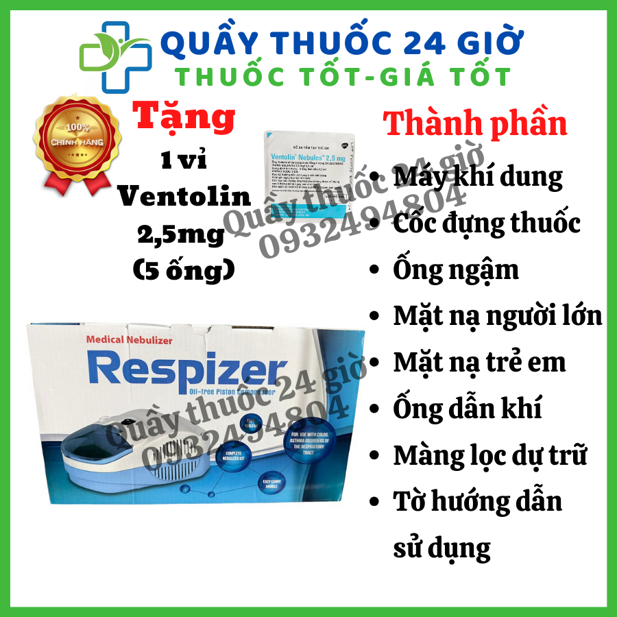 Máy xông khí dung Respizer máy xông mũi họng CPC1