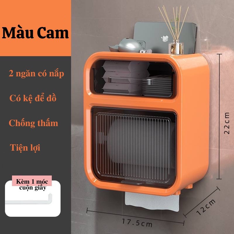 Hộp Đựng Giấy Vệ Sinh 2 Tầng Cao Cấp Hộp Đựng Giấy Hộp Giấy Vệ Sinh Có Kệ Để Điện Thoại