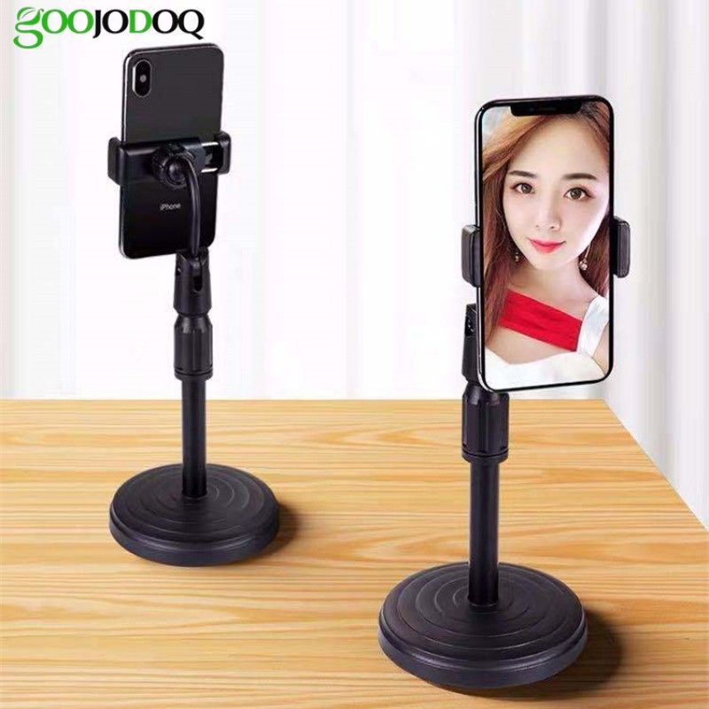 Giá Đỡ Điện Thoại Livestream,Cây Chụp Ảnh Đế Chân Tròn Để Bàn Có Điều Chỉnh Chiều Cao