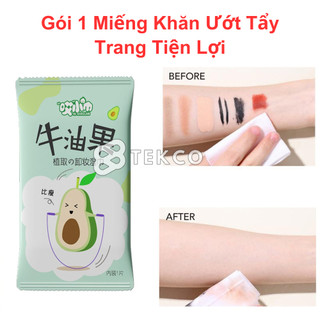 Gói khăn ướt tẩy trang hình quả bơ - khăn ướt tẩy makeup
