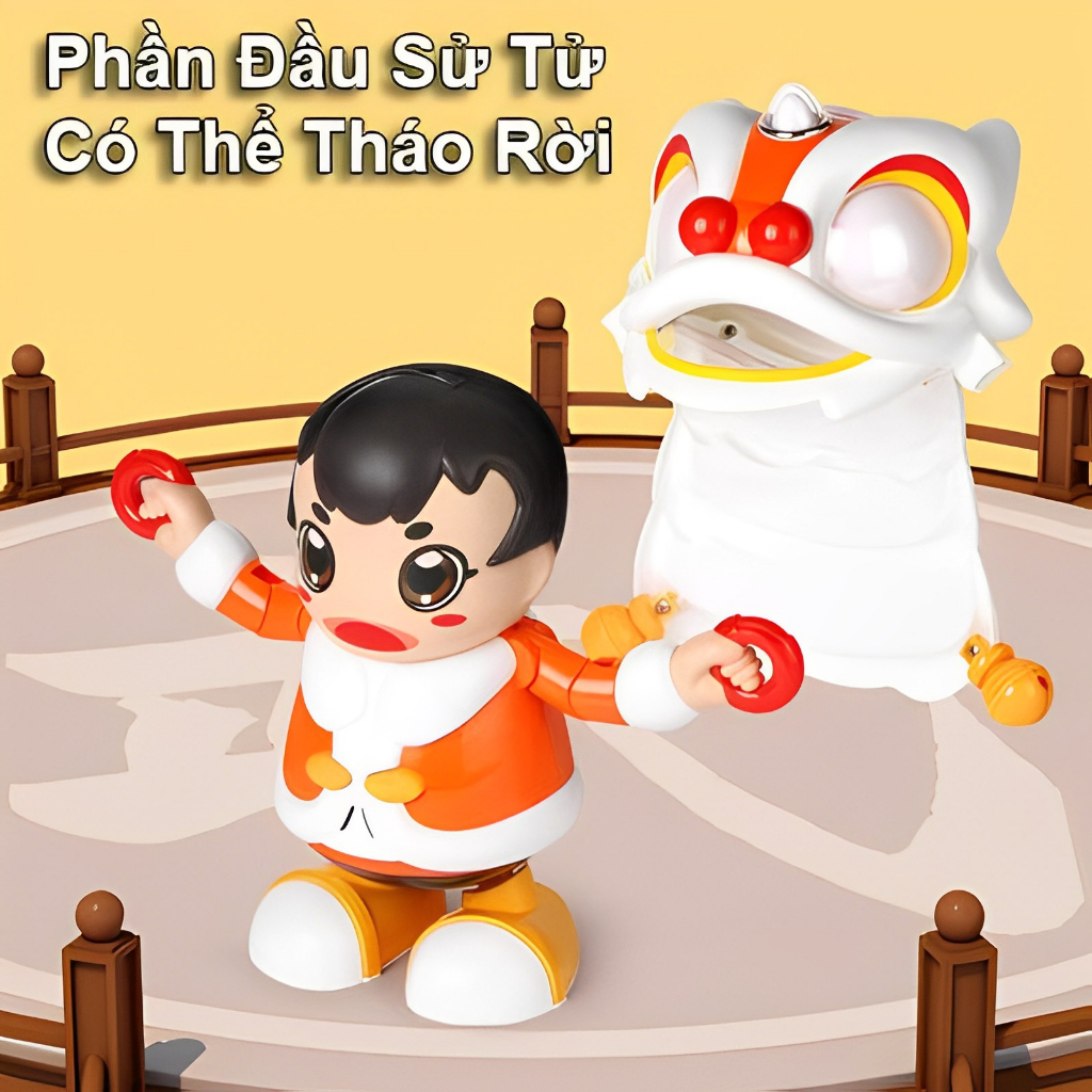 Đồ Chơi Cậu Bé Múa Lân Nhảy Múa Vui Nhộn Theo Âm Nhạc Và Đèn Siêu Dễ Thương - Đồ Chơi Giáo Giục Sớm Dành Cho Bé