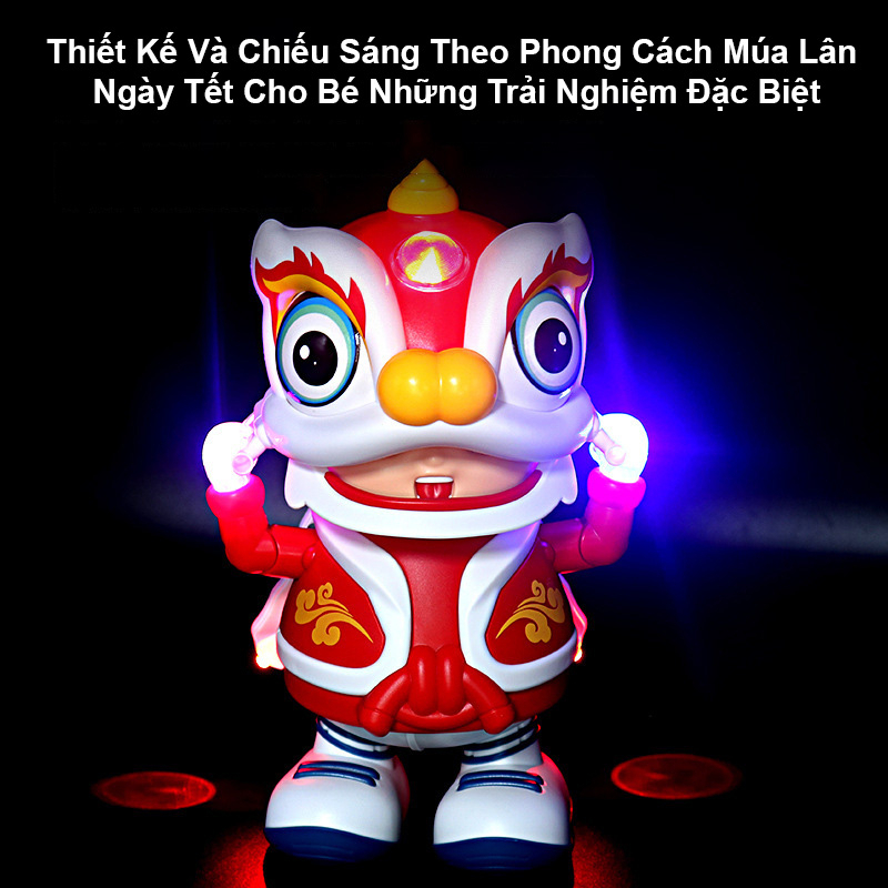 Đồ Chơi Cậu Bé Múa Lân Nhảy Múa Vui Nhộn Theo Âm Nhạc Và Đèn Siêu Dễ Thương - Đồ Chơi Giáo Giục Sớm Dành Cho Bé