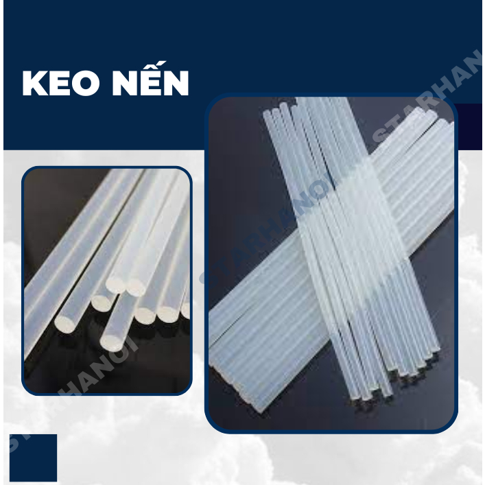 Keo nến nhỏ Que Keo nến silicon nhiệt trong suốt dùng cho súng bắn keo nhỏ siêu dính