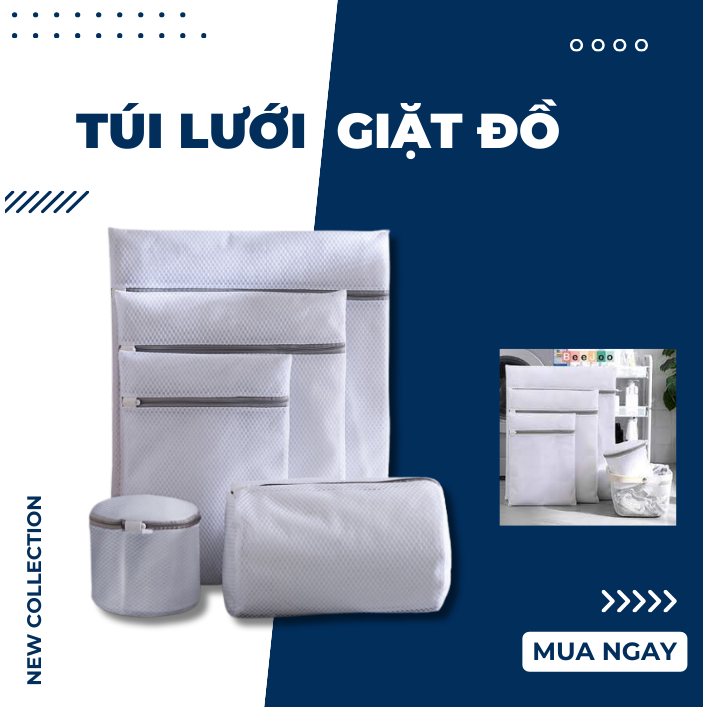 Túi lưới giặt đồ quần áo Starhanoi TQZ Túi máy giặt đồ lót áo ngực hàng siêu thị mắt nhỏ