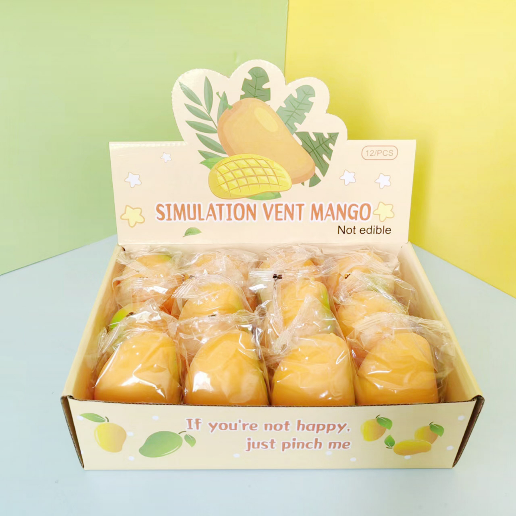 Trái cây silicon,xoài silicon,đồ chơi giảm stress độc đáo siêu dễ thương