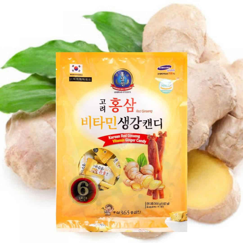 Kẹo Gừng Vitamin 365 Hồng Sâm Hàn Quốc-- RẤT TỐT CHO SỨC KHỎE- KẸO SÂM- SÂM GỪNG