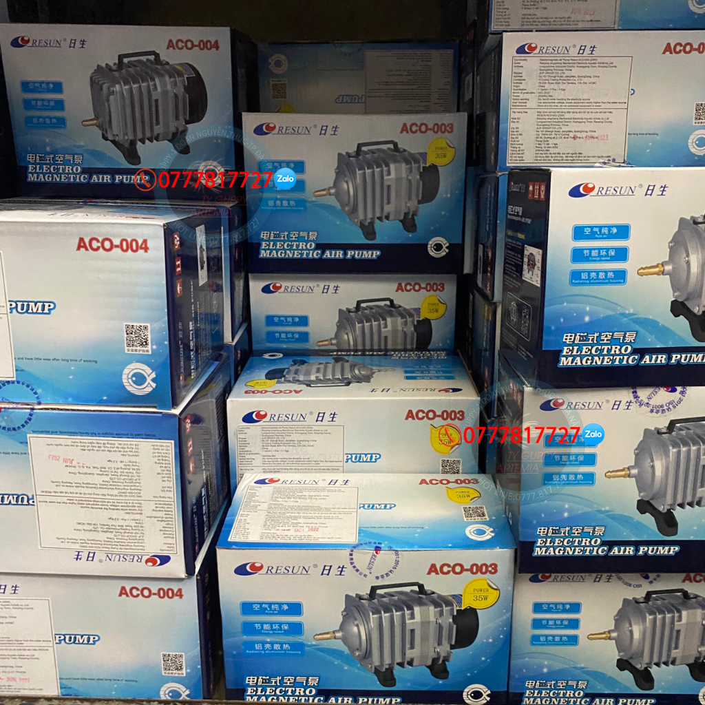 Máy sục sủi thổi khí oxy hồ cá cảnh Resun ACO-003