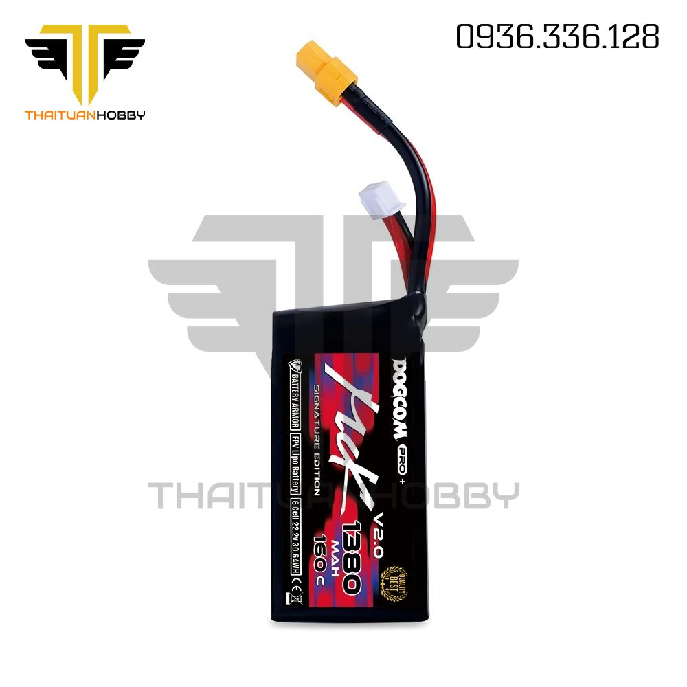 Combo 2 Pin Dogcom Mck V2.0 1380mah 6s 160c