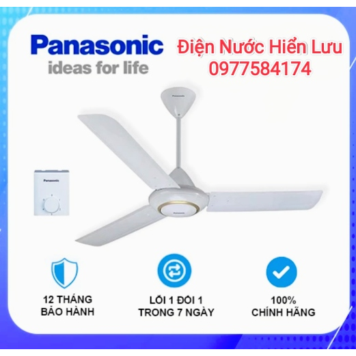 Quạt trần Panasonic F-60MZ2 Trắng/Đen - Bảo Hành Chính Hãng