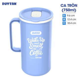 Ca tròn nhựa DUY TÂN Matsu 750ml (9.6 x 12.4 x 18.4 cm) - 14440 - Giao màu ngẫu nhiên