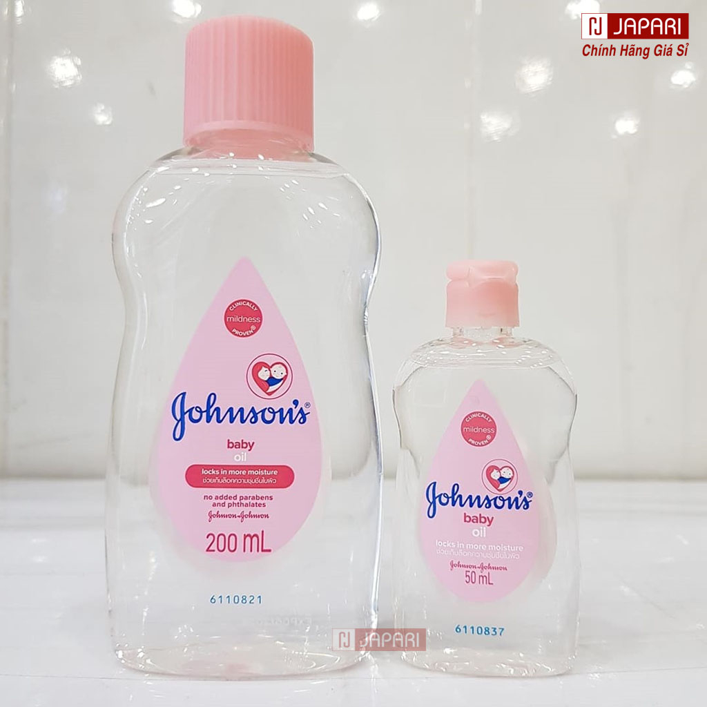 Dầu Massage Cho Bé Johnson Baby Oil Chính Hãng - Dầu Johnson's Baby Oil Cho Bé Sơ Sinh Màu Tím - Jonhson Baby Japari