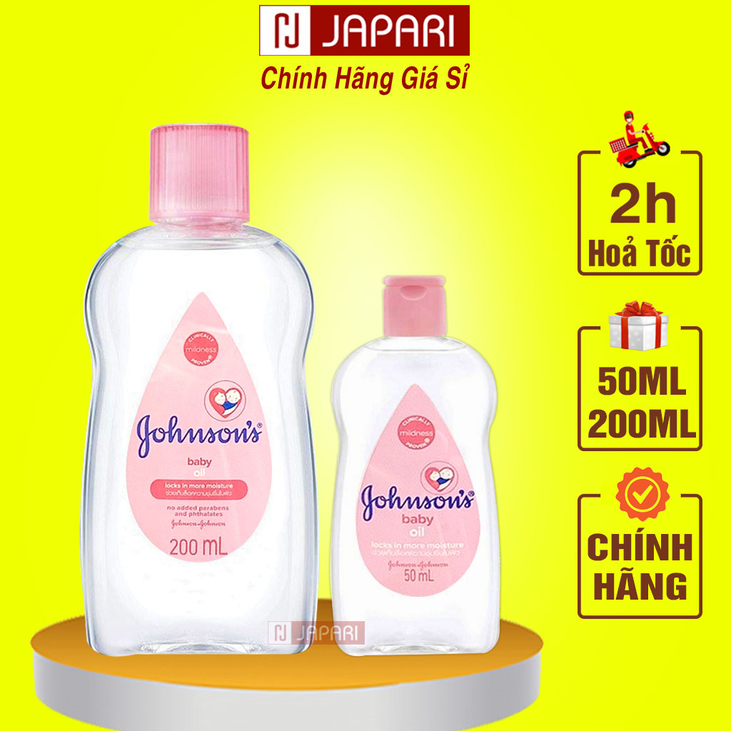 Dầu Massage Cho Bé Johnson Baby Oil Chính Hãng - Dầu Johnson's Baby Oil Cho Bé Sơ Sinh Màu Tím - Jonhson Baby Japari