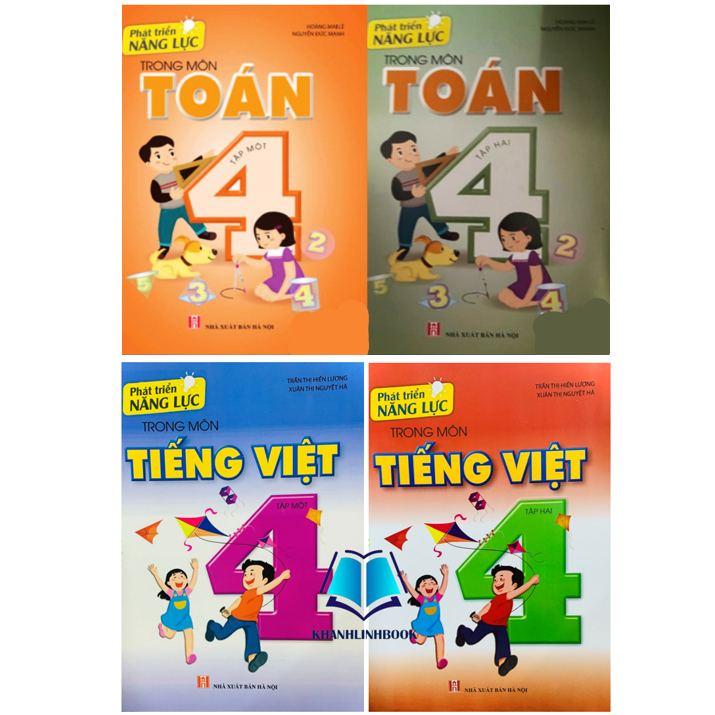 Sách - Combo 4 cuốn Phát Triển Năng Lực Trong Môn Toán + Tiếng Việt Lớp 4