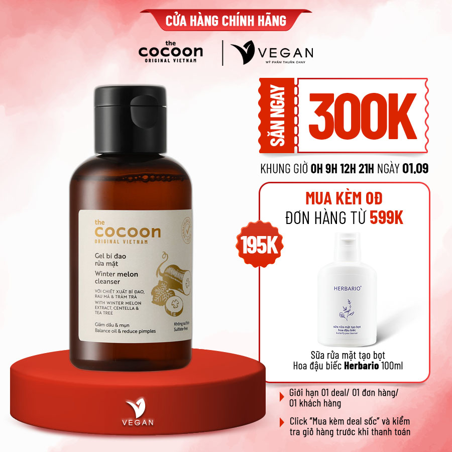 Gel bí đao rửa mặt Cocoon (Winter melon cleanser) 140ml