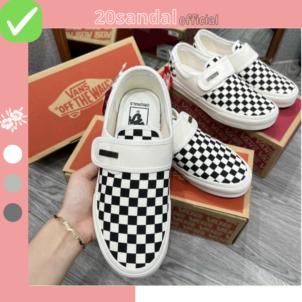 Giày Vans Caro Dán,Giày Vans Caro Dán FOG Đen Trắng Phong Cách Thời Trang Full Box Bill Hàng 1 1