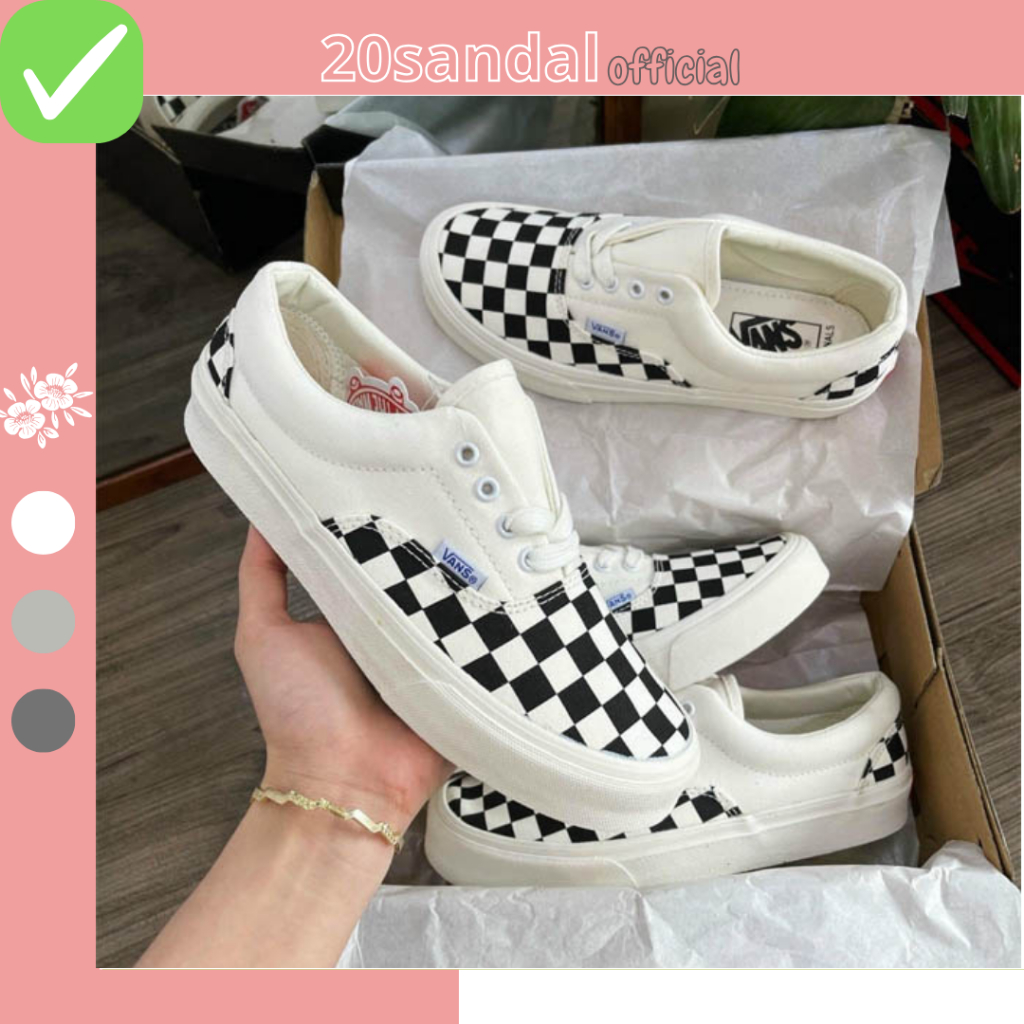 Giày Vans Caro Dán,Giày Vans Caro Dán FOG Đen Trắng Phong Cách Thời Trang Full Box Bill Hàng 1 1